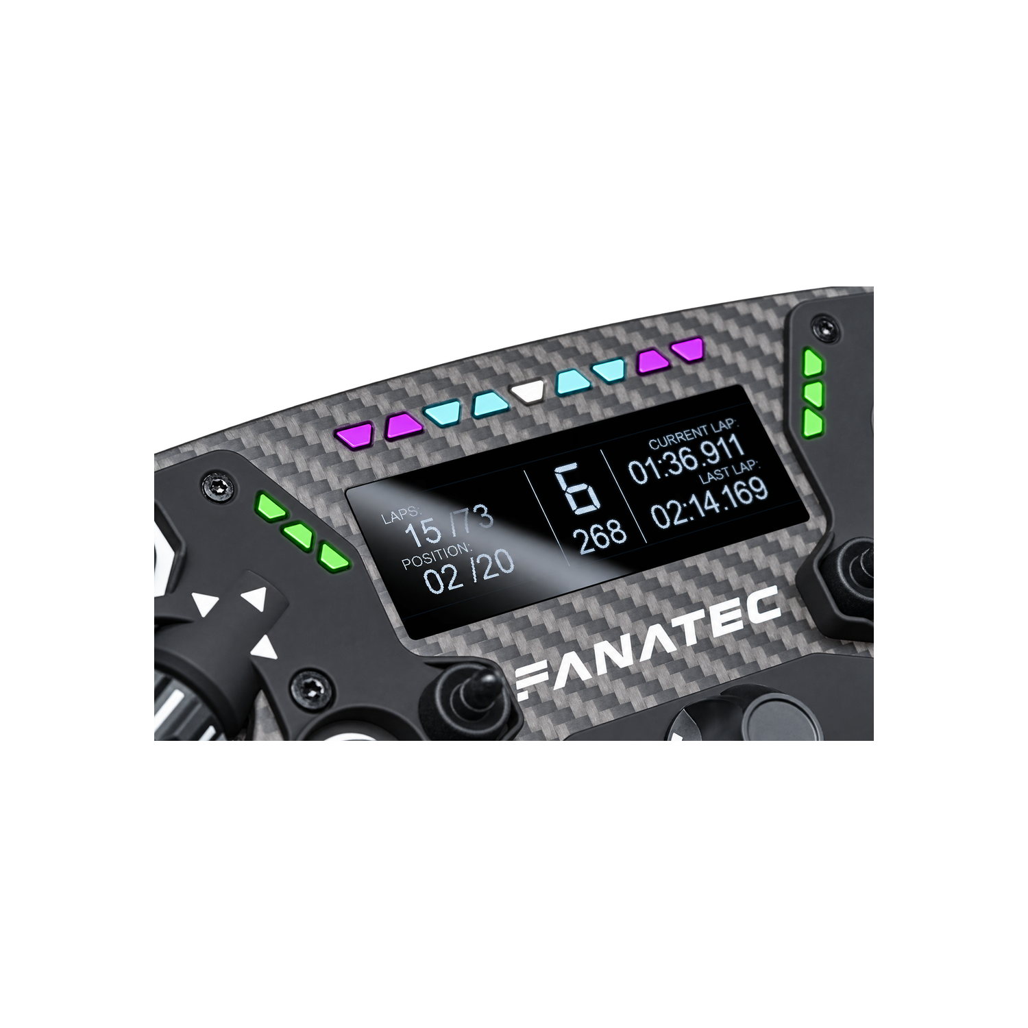 Wheel display zoom of Fanatec Clubsport Formula V3